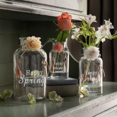 Вазы "Счастливая весна", стекло, 3 штуки