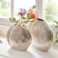 Декоративные вазы "Волны", металл, 2 штуки