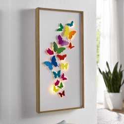 Украшение стены, картина "Бабочки" со светодиодами, В 60 см