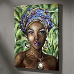 Картина "Африканская женщина", холст, 75х100 см