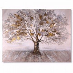 Картина "Большое дерево бронза", холст, 90х70 см