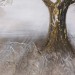 Картина "Большое дерево бронза", холст, 90х70 см