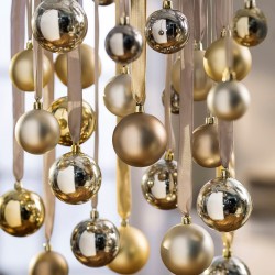 Декоративные подвески "Елочные шары золото" 70 штук
