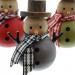 Декоративные фигурки "Три снеговика в шарфиках"