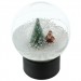 Новогодний декор "Шар - снежная буря" с подсветкой, высота 18 см