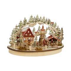 Новогодний декор "Рождественская деревня" со светодиодами, 35х12х22 см