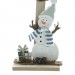Декоративная фигура "Снеговик у фонаря" со светодиодами, высота 45 см