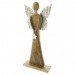 Декоративная фигура "Ангел с серебряной звездой" дерево манго, высота 62 см