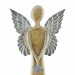 Декоративная фигура "Ангел с серебряной звездой" дерево манго, высота 62 см