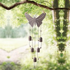 Декоративный подвес "Бабочка большая" музыка ветра, металл, В 70 см