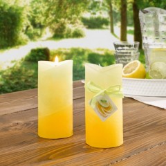 Свечи ароматические "Лимон" воск, 2 штуки