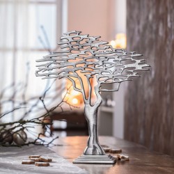 Декор "Серебряное дерево" металл, 37х42 см